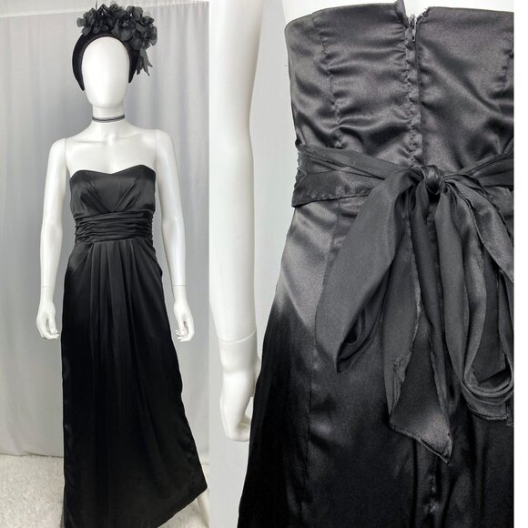 Vintage Y2K Alfred Angelo strapless sweetheart gothic romantic maxi gown small - Picture 1 of 6